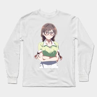 Chizuru Mizuhara With Glasses Long Sleeve T-Shirt